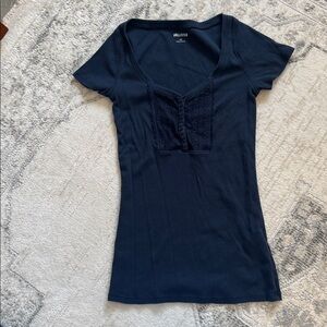 Hollister Dark Blue Short Sleeve Top